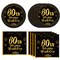 40PCS 60th Birthday Party Decorations 60th Theme Birthday Party Tableware Vintage 1964 Party Supplies 60 Year Old Birthday Party Decorations Plates Napkins Black and Gold Dinnerware Favors for Men